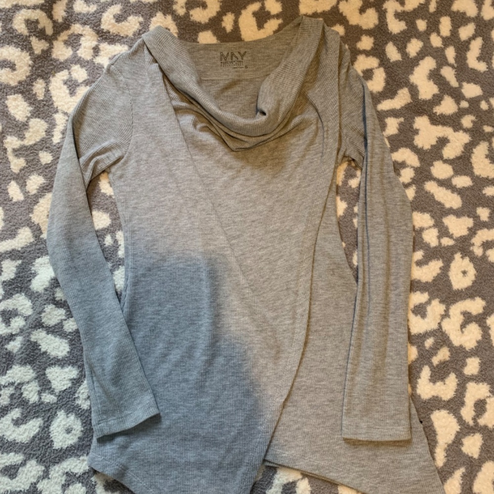 Cowl neck workout top